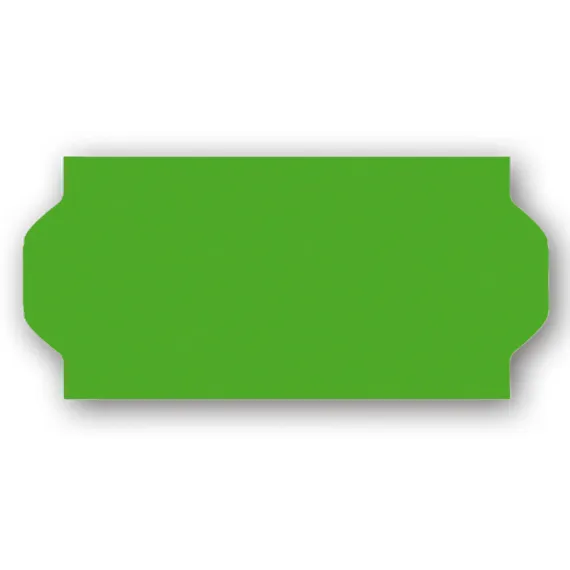 Fluoretikett 26x12 - Grønn Permanent