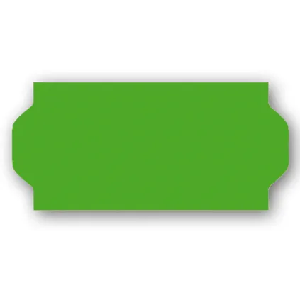 Fluoretikett 26x12 - Grønn Permanent