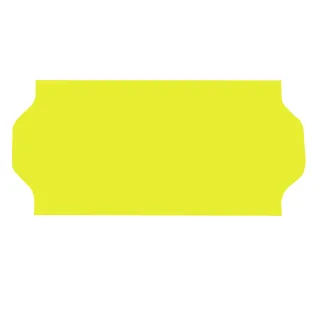 Fluoretikett 26x12 - Gul Permanent