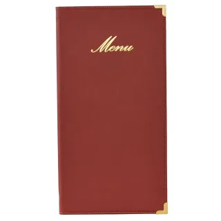 Menymappe Classic Lang,Vinrød