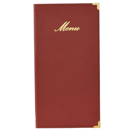 Menymappe Classic Lang,Vinrød