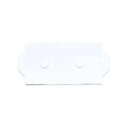 Etikett m/2 hull 26x12 - Hvit Avtakbar