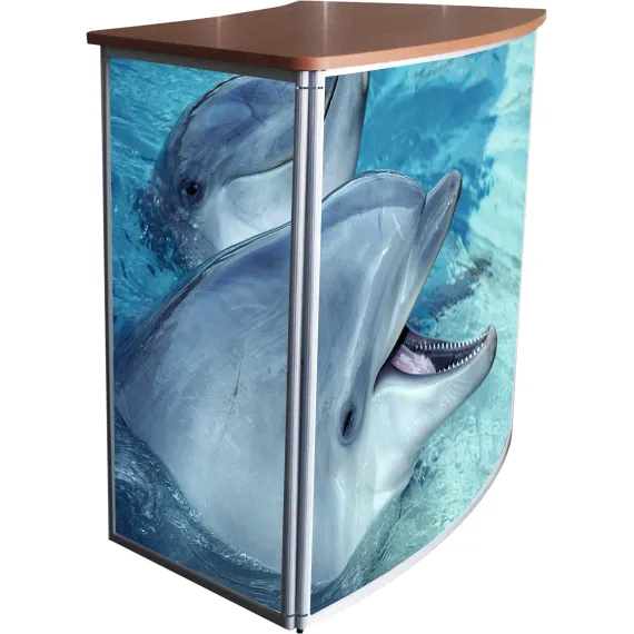 Demodisk buet,92x106x58,Tre/alu