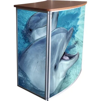 Demodisk buet,92x106x58,Tre/alu