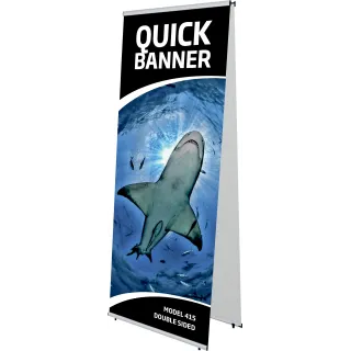 Quick Banner dobbelsidig 80x200cm