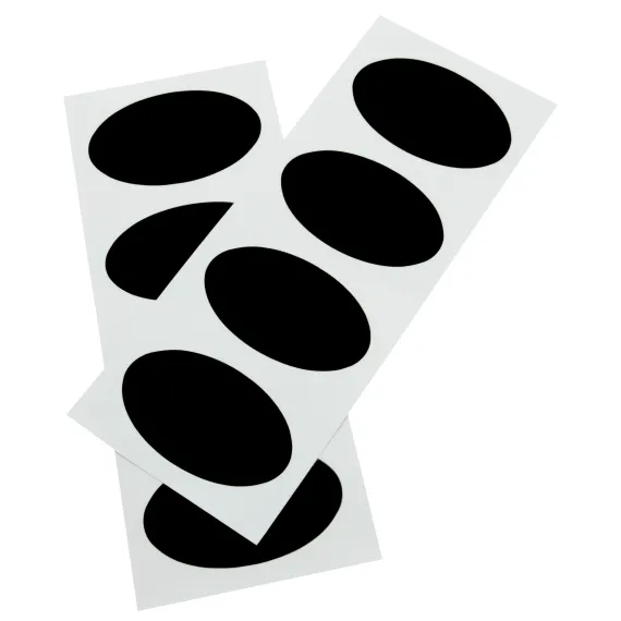 Etikett Blackboard Oval, 4,7x8cm, Selvklebende