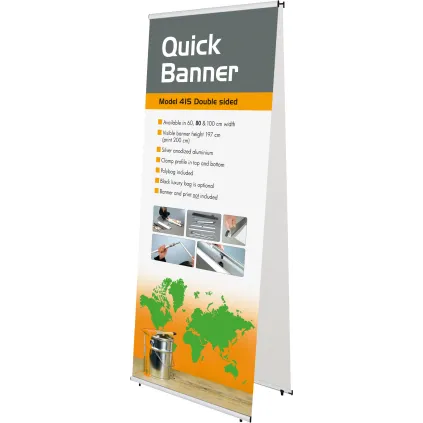 Quick Banner dobbelsidig 60x200cm