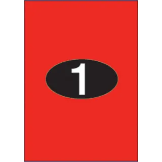 Etiketter KLI 210x297 (1x1) RØD fluor