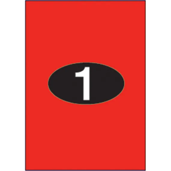 Etiketter KLI 210x297 (1x1) RØD fluor