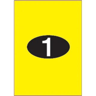 Etiketter KLI 210x297 (1x1) GUL fluor