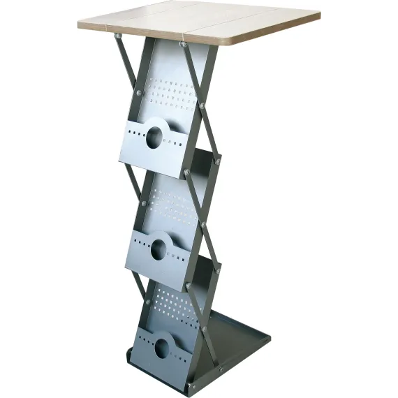 Salgsbord Flex,51x37,5-H100cm,3xA4 brosjyrehylle inkl.koffert