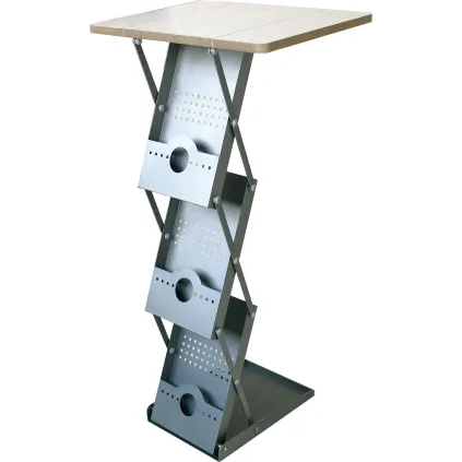 Salgsbord Flex,51x37,5-H100cm,3xA4 brosjyrehylle inkl.koffert