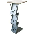 Salgsbord Flex,51x37,5-H100cm,3xA4 brosjyrehylle inkl.koffert
