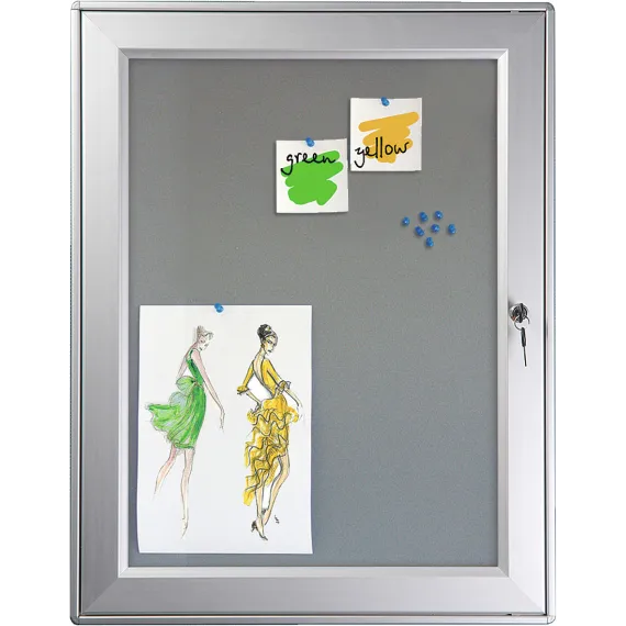 Infoskap m/lås,filt/kork 82x108cm