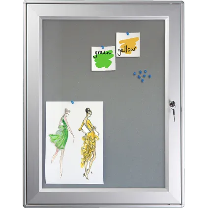 Infoskap m/lås,filt/kork 82x108cm