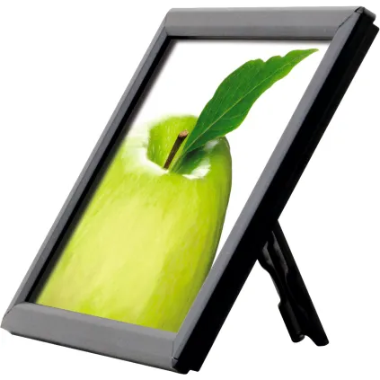 Plakatramme Snap 14mm A6 m/fot Sort