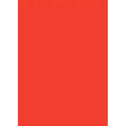 Plakatkartong Rød Fluor,270gr/m2, 50x70cm