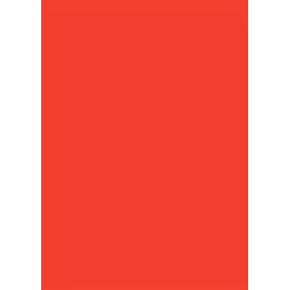 Plakatkartong Rød Fluor,270gr/m2, 35x50cm