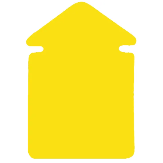 Plakatkartong "Pil" 2-sidig,13x9cm,Gul fluor