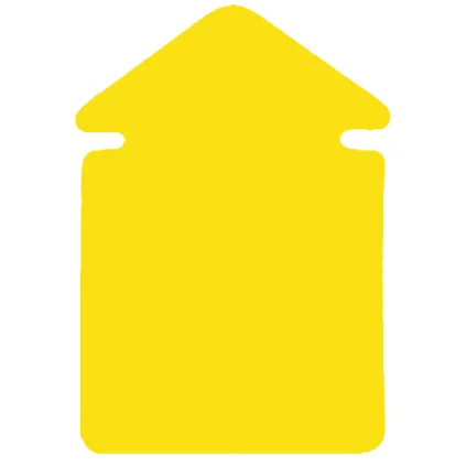 Plakatkartong "Pil" 2-sidig,13x9cm,Gul fluor