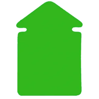 Plakatkartong "Pil" 2-sidig,13x9cm,Grønn fluor