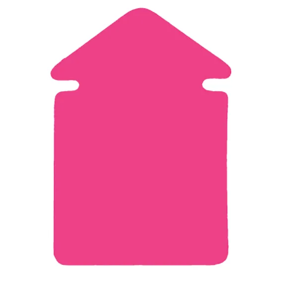 Plakatkartong "Pil" 2-sidig,13x9cm,Cerise fluor