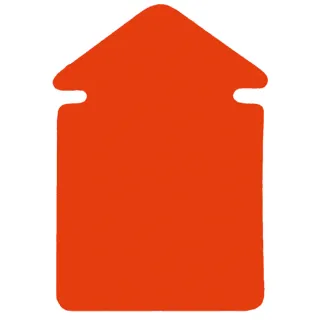 Plakatkartong "Pil" 2-sidig,23x16,5cm,Rød fluor