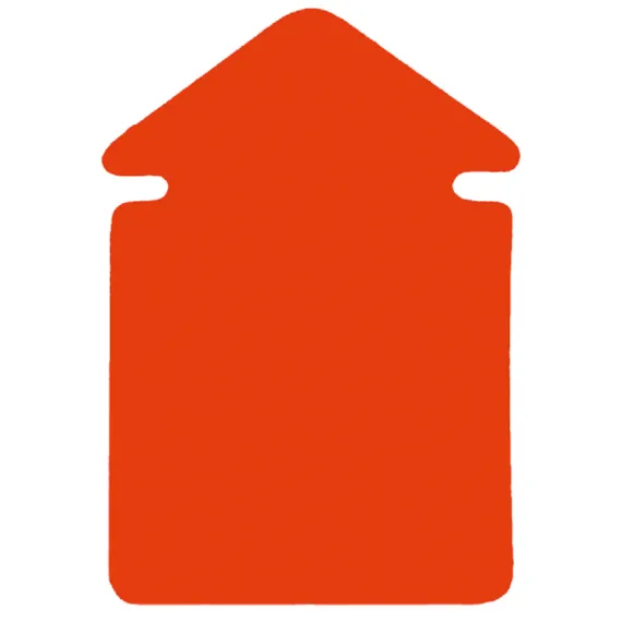 Plakatkartong "Pil" 2-sidig,23x16,5cm,Rød fluor