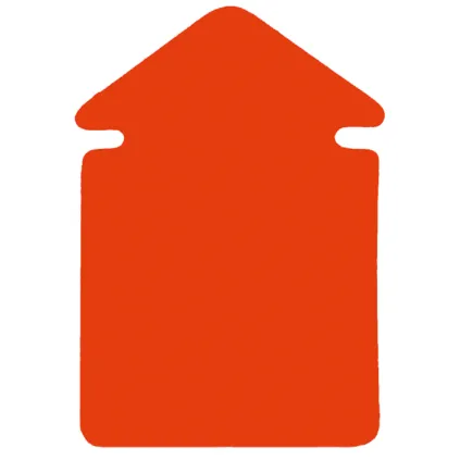 Plakatkartong "Pil" 2-sidig,23x16,5cm,Rød fluor