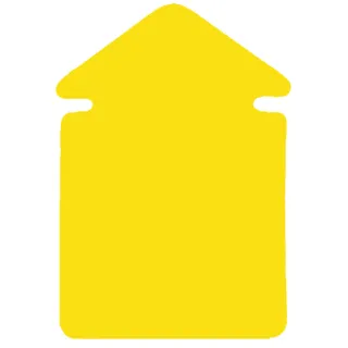 Plakatkartong "Pil" 2-sidig,23x16,5cm,Gul fluor