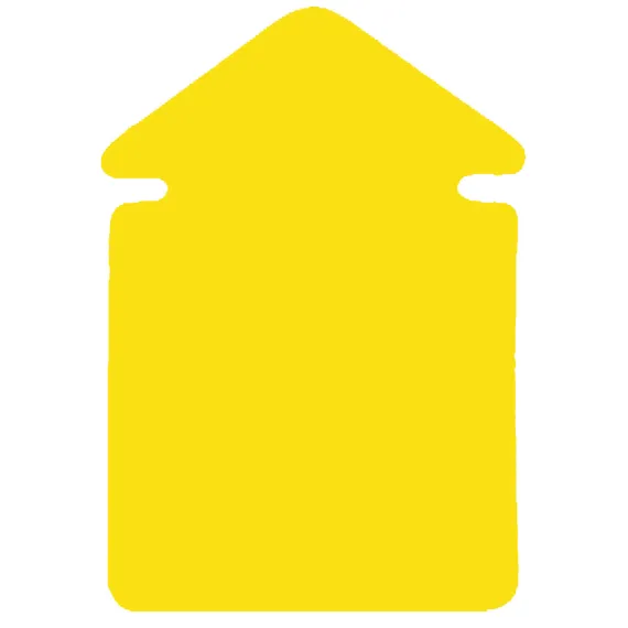 Plakatkartong "Pil" 2-sidig,23x16,5cm,Gul fluor