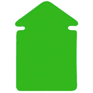 Plakatkartong "Pil" 2-sidig,23x16,5cm,Grønn fluor