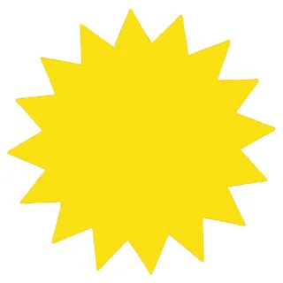 Plakatkartong "Stjerne" 2-sidig 18cm,Gul fluor