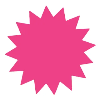 Plakatkartong "Stjerne" 2-sidig 18cm,Cerise fluor