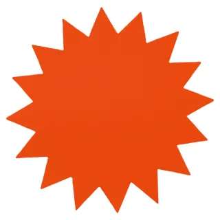 Plakatkartong "Stjerne" 2-sidig 35cm,Rød fluor