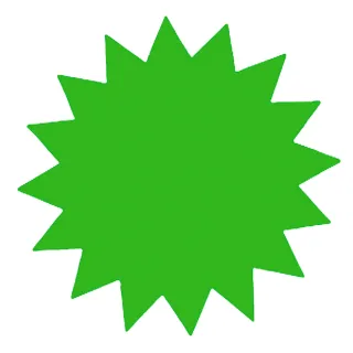 Plakatkartong "Stjerne" 2-sidig 35cm,Grønn fluor