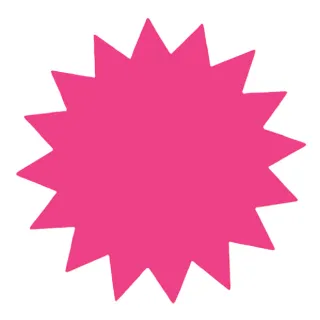 Plakatkartong "Stjerne" 2-sidig 35cm,Cerise fluor