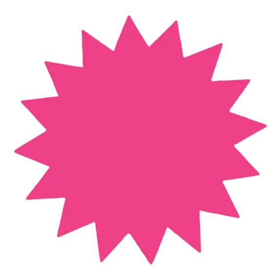 Plakatkartong "Stjerne" 2-sidig 35cm,Cerise fluor