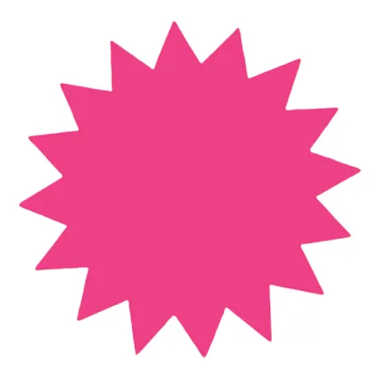 Plakatkartong "Stjerne" 2-sidig 35cm,Cerise fluor