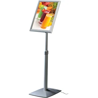 Infostativ A3, LED, Stående/ Liggende, Justerbar høyde