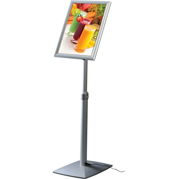 Infostativ A3, LED, Stående/ Liggende, Justerbar høyde