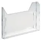 Brosjyrestativ Combi 1xA4,Bord/vegg,Påbygging,Liggende,Transparent