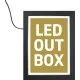 Lyskasse LedOut,Snap A4,D29mm,inne/ute,enk.sidig,Sort,LED
