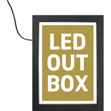 Lyskasse LedOut,Snap A4,D29mm,inne/ute,enk.sidig,Sort,LED