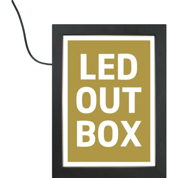 Lyskasse LedOut,Snap 50x70,D29mm,inne/ute,enk.sidig,Sort,LED