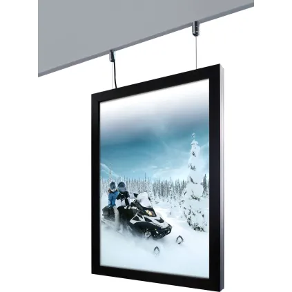 Lyskasse LedOut,Snap 70x100,D29mm,inne/ute,dbl.sidig,Sort,LED