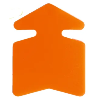 Plastplakat Pil 8x12cm,Orange fluor