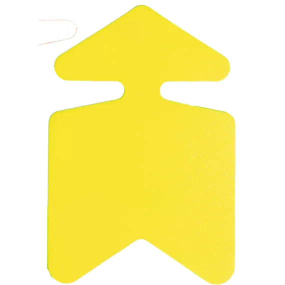 Plastplakat Pil 12x16cm,Gul fluor