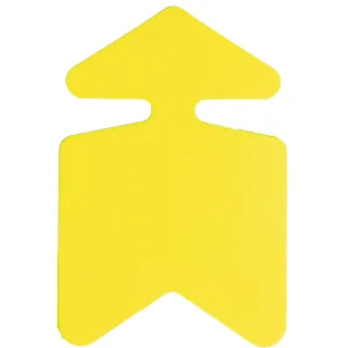 Plastplakat Pil 16x24cm,Gul fluor