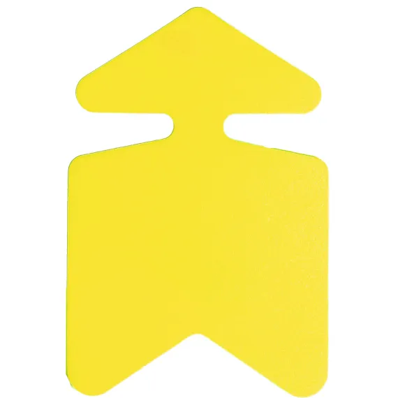 Plastplakat Pil 16x24cm,Gul fluor